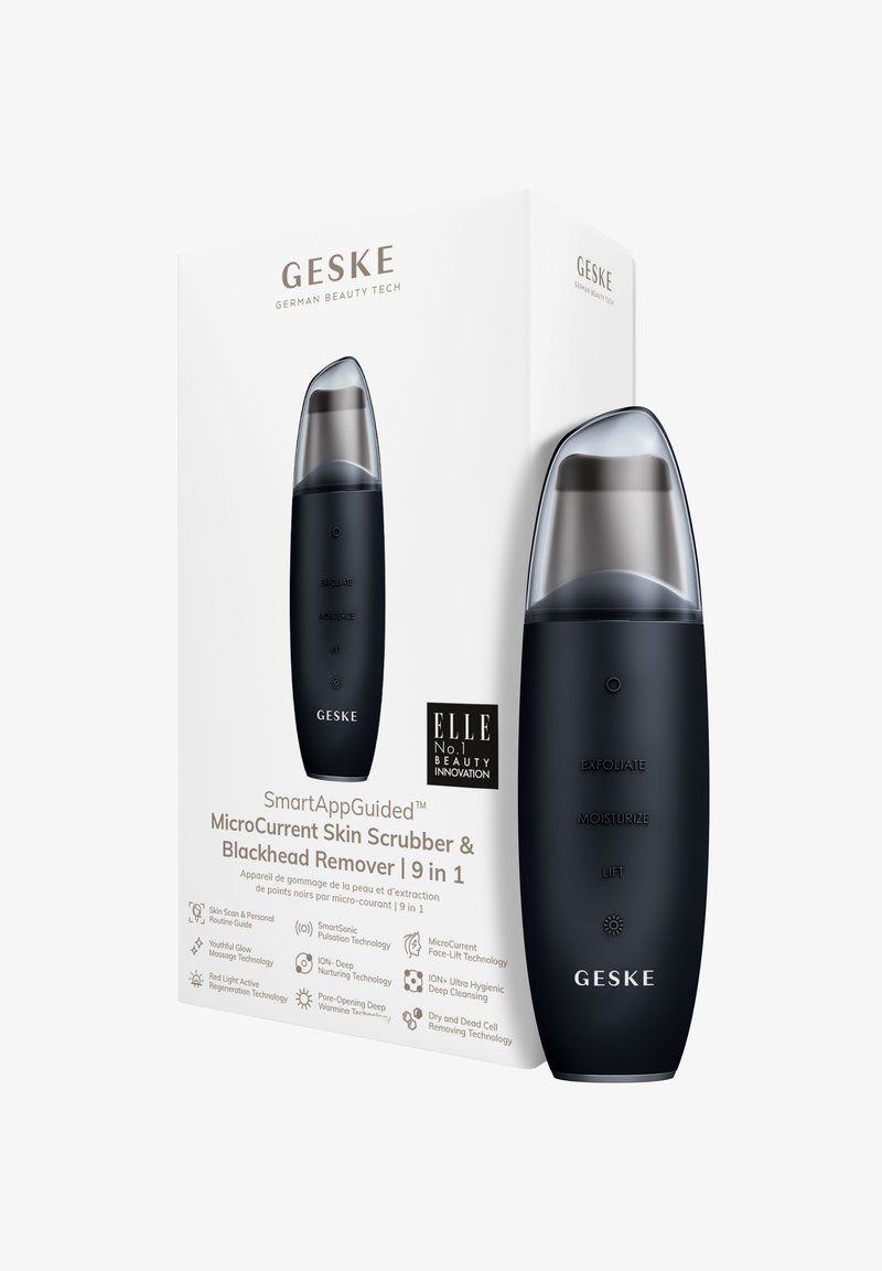 GESKE - MICROCURRENT SKIN SCRUBBER BLACKHEAD REMOVER 9 IN 1 - Huidverzorgingstool - black, Vergroten