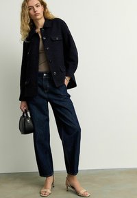 Next BUTTON UP - Lehká bunda - navy