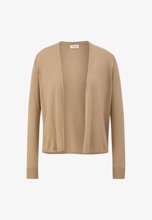 s.Oliver, STRETCH MIT RIPPBÜNDCHEN - Cardigan - beige