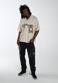 Ed Hardy FLAMES CAMP  - Shirt - ecru