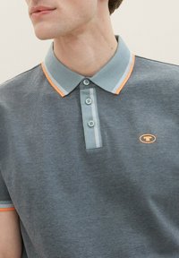 TOM TAILOR Pólóing - navy grey mint twotone