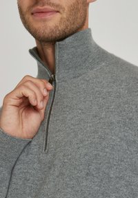 FALKE LUXURY CLASSIC HALFZIP - Strickpullover - light grey