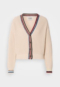RELAXED STRIPE TRIM CARDIGAN - Gilet - light calico