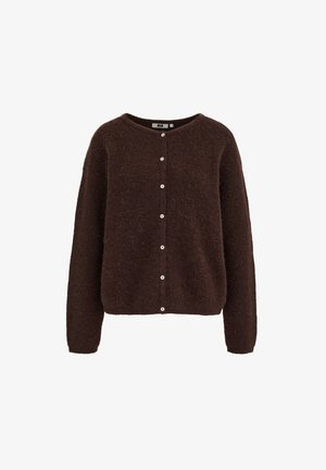 WE Fashion, Strickjacke - dark brown