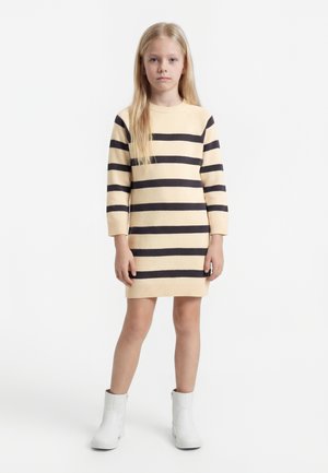ONLY GIRLS KOGKELLY LIFE O NECK DRESS - Pulóverruha - birch/ombre blue
