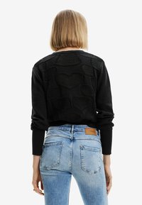 Desigual Stickad tröja - black