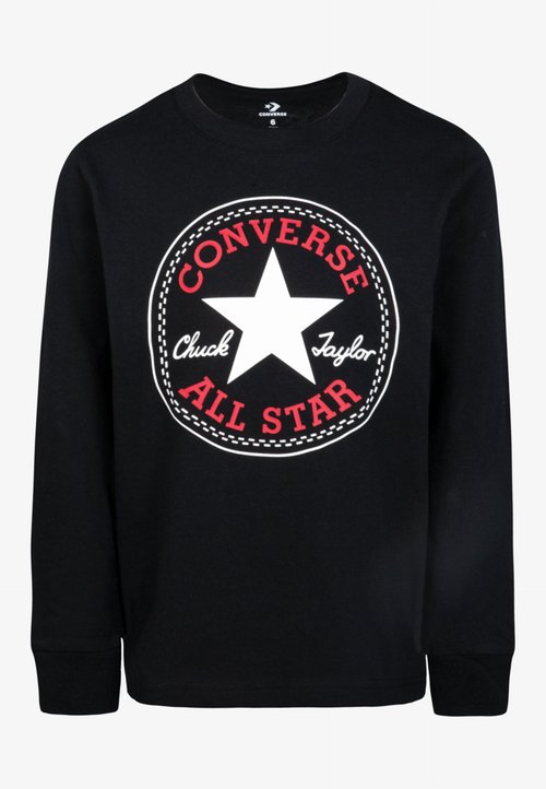 Converse CHUCK PATCH LONG SLEEVE TEE - Bluză cu mânecă lungă - black