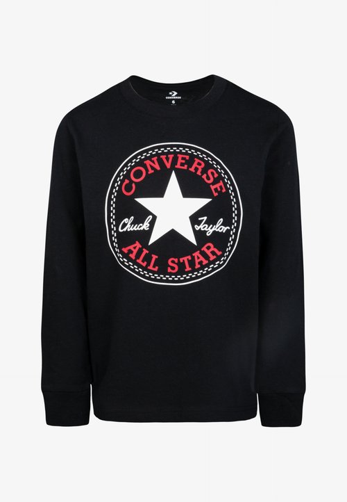Converse CHUCK PATCH LONG SLEEVE TEE - Bluză cu mânecă lungă - black