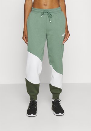 Puma POWER CAT PANTS  - Pantalon de survêtement - eucalyptus