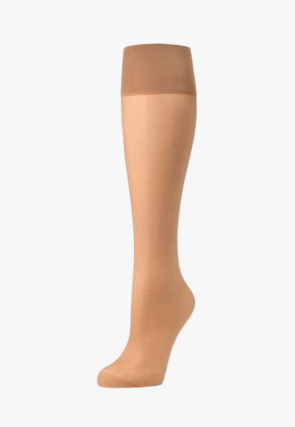 SEIDENGLATT 15 DENIER TRANSPARENT - Knee high socks - powder