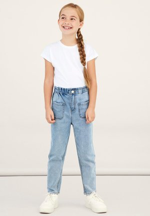 NKFBELLA SHAPED PANT - Jeans Straight Leg - light blue denim