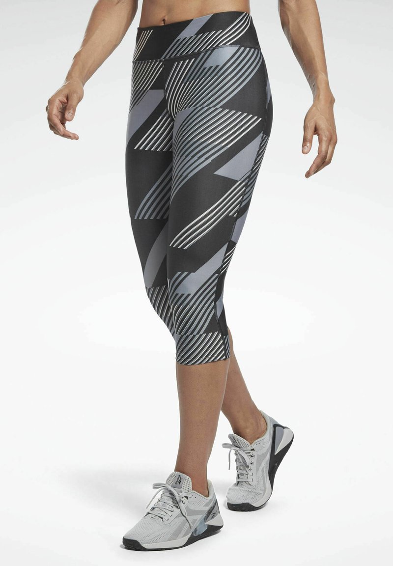Reebok WORKOUT READY PRINTED Leggings night black/black Zalando.ie