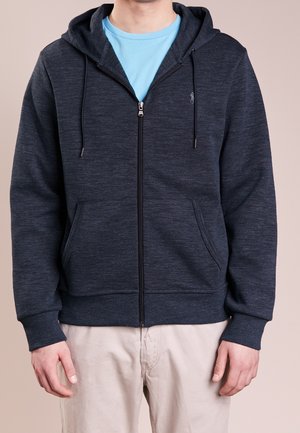 Felpa con zip - mottled anthracite