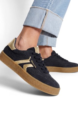Tamaris, TAMARIS DAMEN LEDER SNEAKER 1-23723-44-890 LOW TOP FRAUEN SCHUH  - Sneakers laag - navy comb