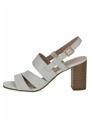 Sandali z visoko peto - offwhite nappa