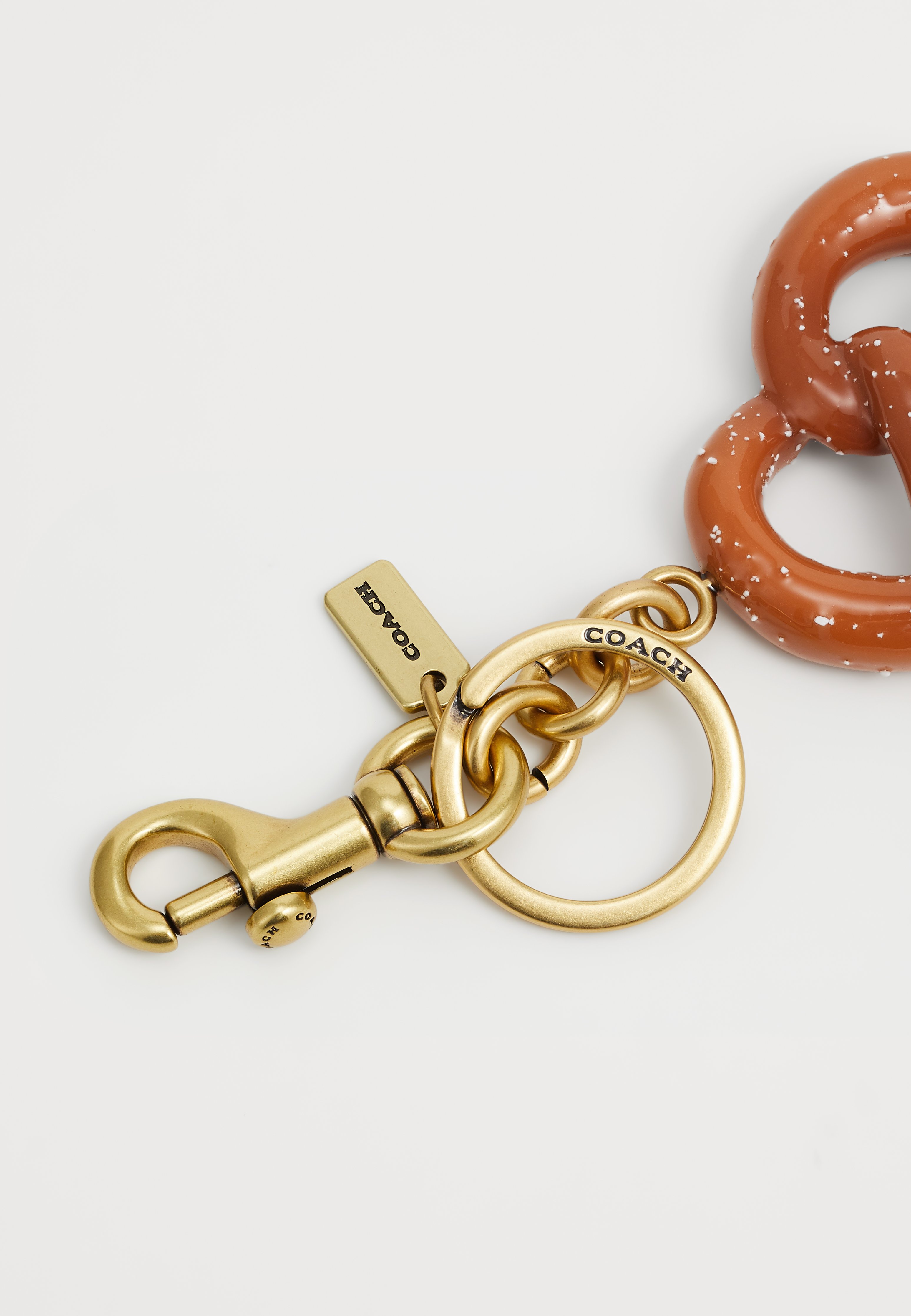 キーホルダー・キーリング Coach Small Pretzel Keyring - Coach - Acetate - Multi Coach Small Pretzel Bag Charm Keychain | Shopbop