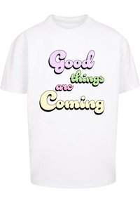 Merchcode GOOD THINGS HEAVY  - T-shirt imprimé - white