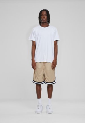 STRIPES  - Tracksuit bottoms - unionbeige black white