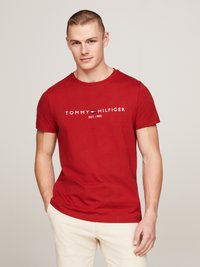 Tommy Hilfiger LOGO TEE - Print T-shirt - dark magma