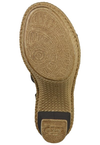 Sandalias Rieker Para Mujer – Suela MemoSoft Suave, Diseño Antifatiga, Cierres Elásticos Laterales, Color Plata/beige