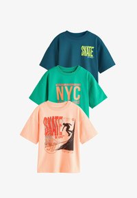 Niet geselecteerd, fluro coral  blue  green skate