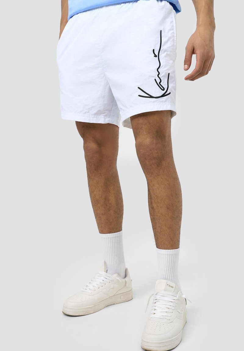 KARL KANI SIGNATURE MESH SHORTS - BLACK