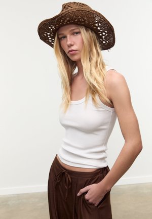 Stradivarius BASIC STRAPPY - Top - white