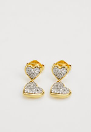 WITH ALL MY HEART PAVE DROP EARRINGS - Ohrringe - clear/gold-coloured
