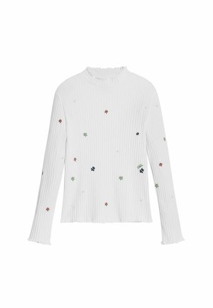 WITH EMBROIDERY - Langarmshirt - white