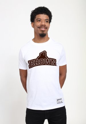 BROWN UNIVERSITY BEAR OUTLINE - Print T-shirt - white
