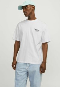 Jack & Jones RUNDHALS   - Camiseta estampada - bright white