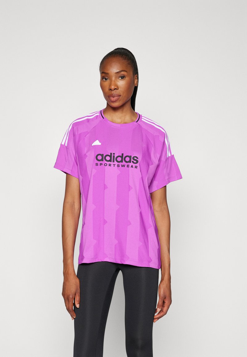 adidas Sportswear TIRO CUT STRIPES BOYFRIEND - Tričko s potlačou - purple burst