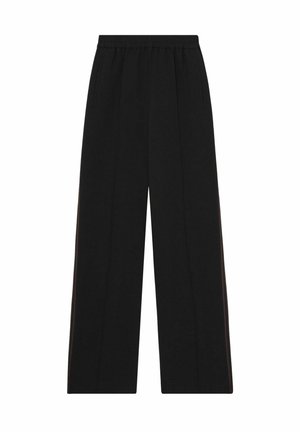 Reiss REGULAR FIT - ROBYN SIDE STRIPE WIDE - Pantaloni sportivi - black