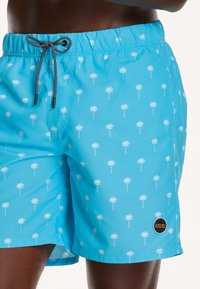 Shiwi REGULAR FIT PALM - Kupaće hlače - river blue