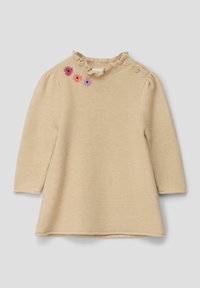 s.Oliver MIT RAFFUNG - Abito in maglia - beige