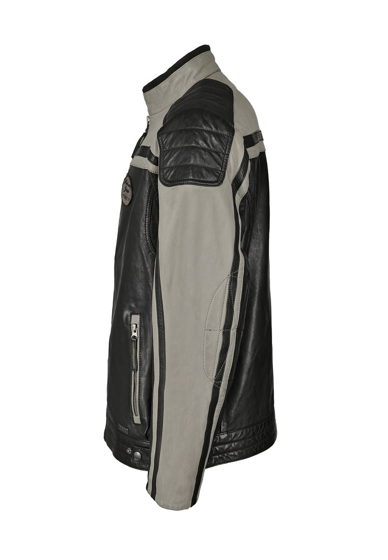 Herren Leichte Jacken | Mustang Lederjacke black grey/schwarz - TS42834 Herren Leichte Jacken | Mustang Lederjacke black grey/schwarz - TS42834