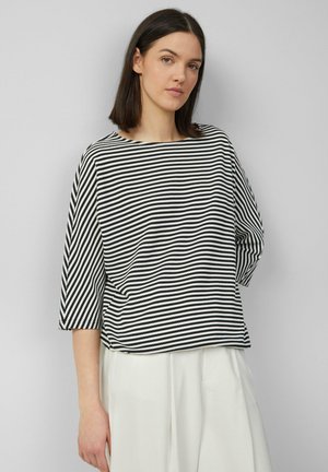 s.Oliver GESTREIFTES MIT 3/4-ÄRMELN - Long sleeved top - schwarz