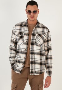 Buratti REGULAR FIT - Košile - ecru black