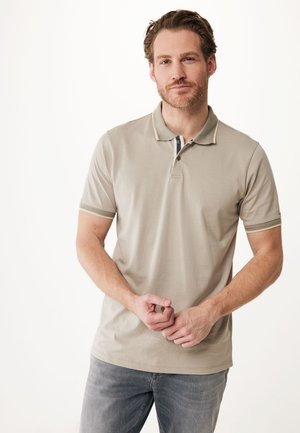 REGULAR FIT WITH TIPPING - Poloshirt - taupe gray