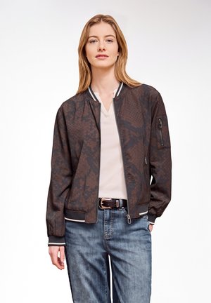 Street One Studio BLOUSON MIT ANIMAL PRINT - Bomberjakke - mahogany brown