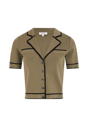 Morgan SHORT SLEEVES - Strickjacke - vert kaki