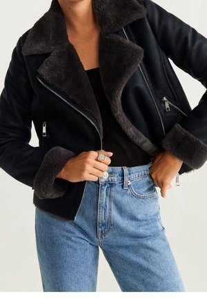 Mango, Veste en similicuir - black