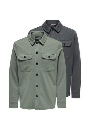 2 PACK - Hemd - dunkelgrau   hellgrün