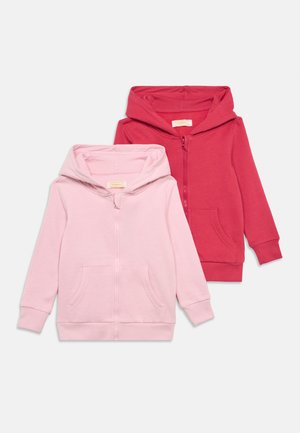 UNISEX 2 PACK - Zip-up sweatshirt - light pink/pink