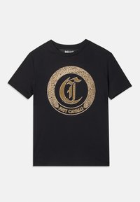 SNAKE ROUND STUDS - T-shirt imprimé - black/gold coloured