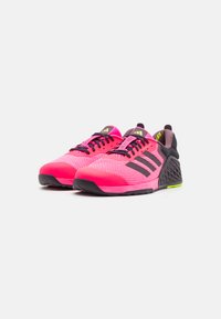 adidas Performance DROPSET 3 UNISEX - Chaussures fitness - lucid pink/semi blue/shadow fig