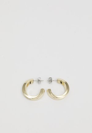 Calvin Klein POLISHED TWIST HOOP EARRINGS - Kolczyki - gold-coloured