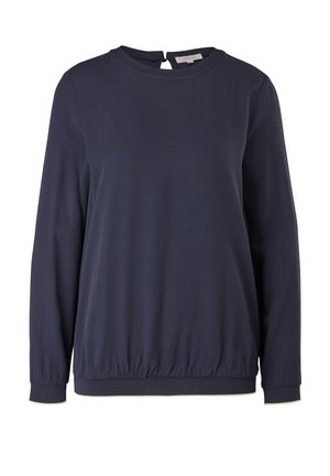 MIT RIPPBÜNDCHEN - Blouse - dark blue