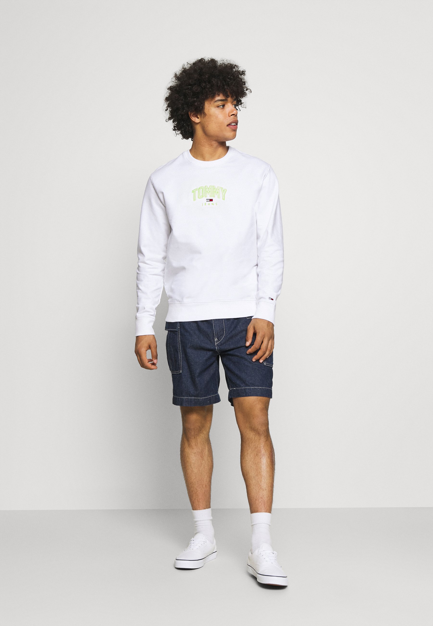 lightweight white sweatshirt