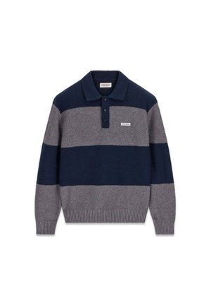 Guess, GJ LS STRIPED POLO SWTR - Polo - ocean and grey st